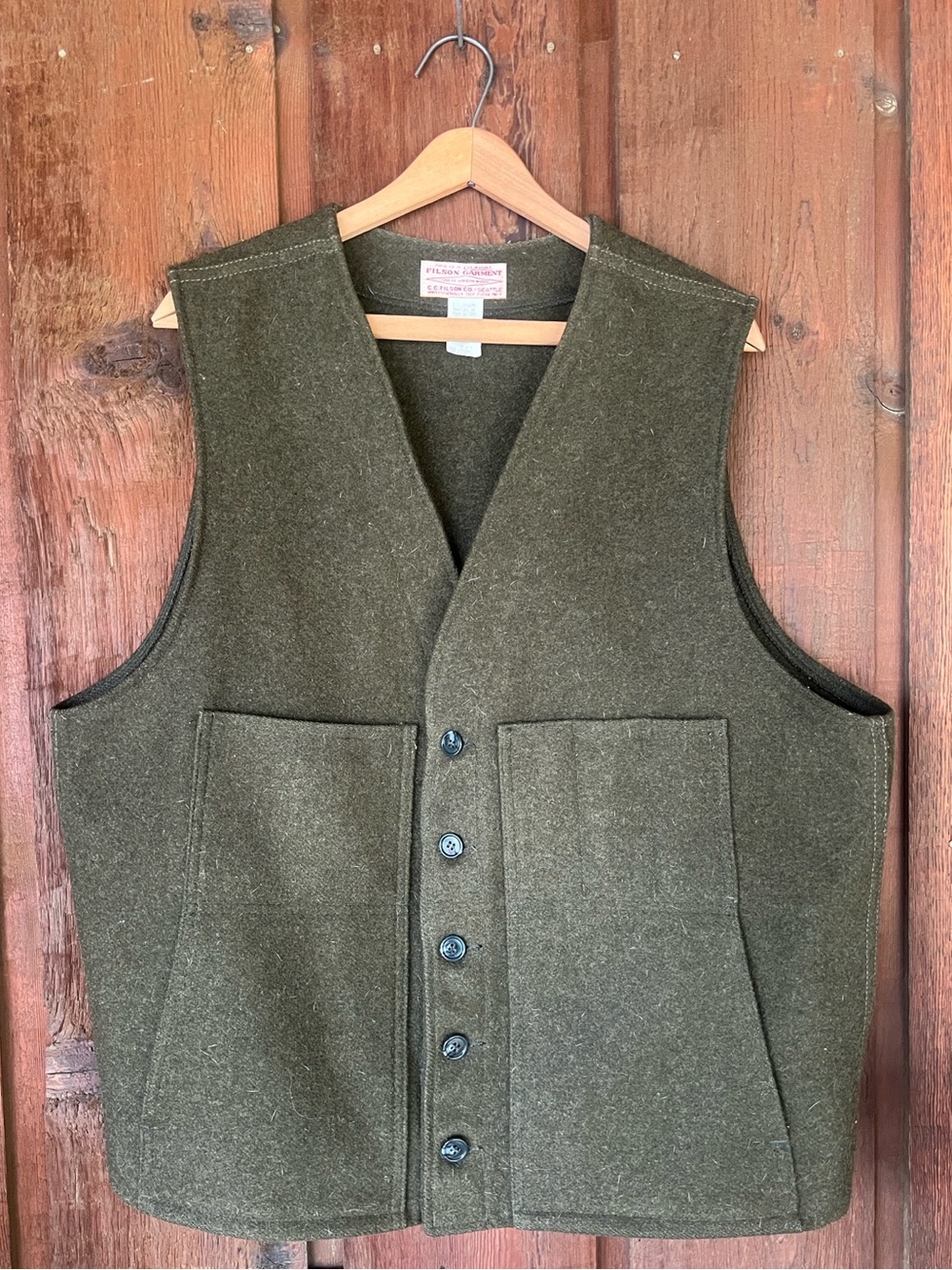 Vintage Filson Mackinaw Wool Vest Men’s 48 Made in USA Workwear